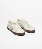 VOLLEY CUIR WHITE PLATINE / VEJA