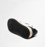 BASKET EN CUIR BLANCHE ET NOIR AUTRY HOMME SEMELLE NOIRE