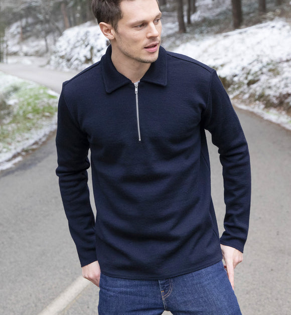 PULL COL POLO CLASSIQUE VALLON MARINE CABANE