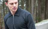 PULL MADE IN FRANCE VALLON MAILLE MERINOS ANTHRACITE CABANE